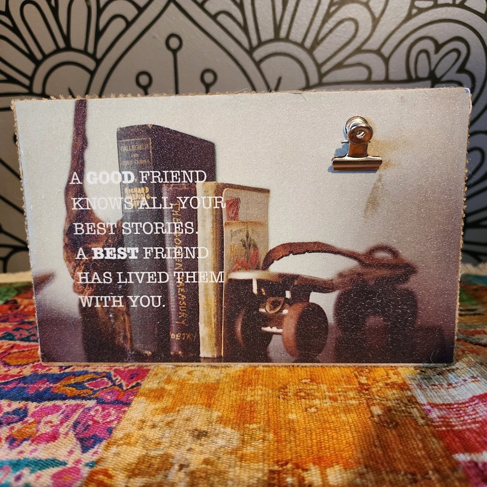 Standing Quote Photo-Holder Decor
